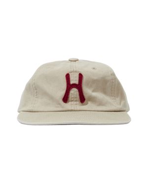 H Logo Cotton Relaxed Fit 6Panel Cap_Beige