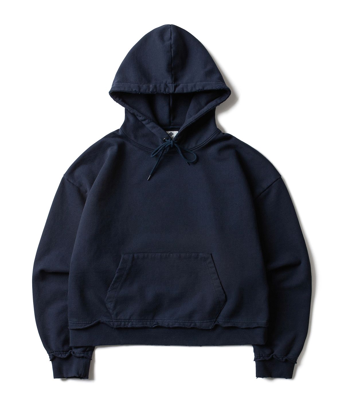 에스파이(ESFAI) VTG CROP HEAVY HOODIE (NAVY)