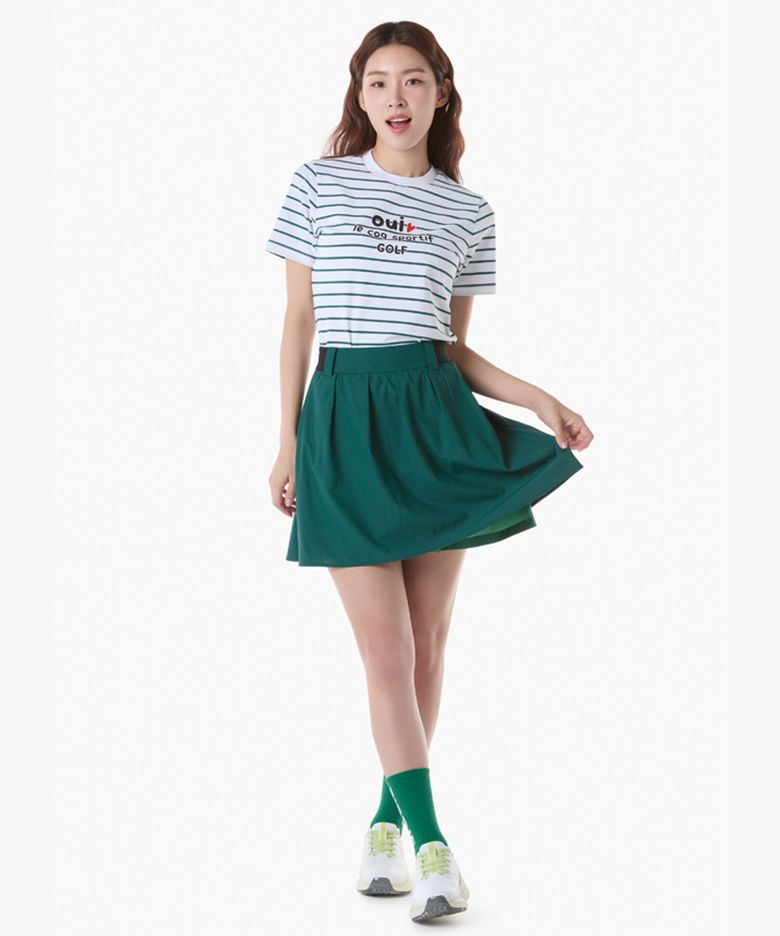 여성 게더 플레어 스커트 (GQ122LSK34)