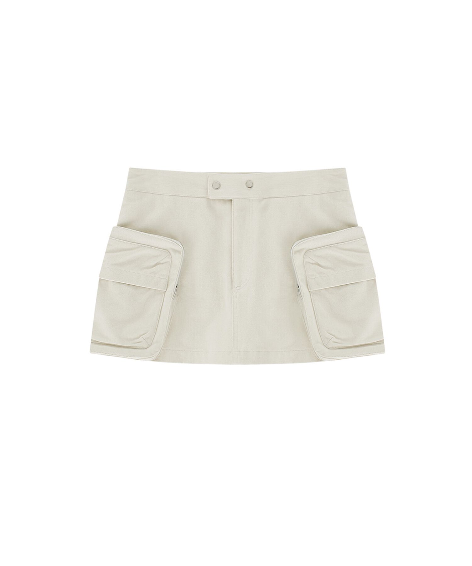 【KASHIKO】Fluffy Cargo Mini Skirt Pants Ivory MUSINSA | KASHIKO Fluffy Cargo Mini Skirt Pants Ivory