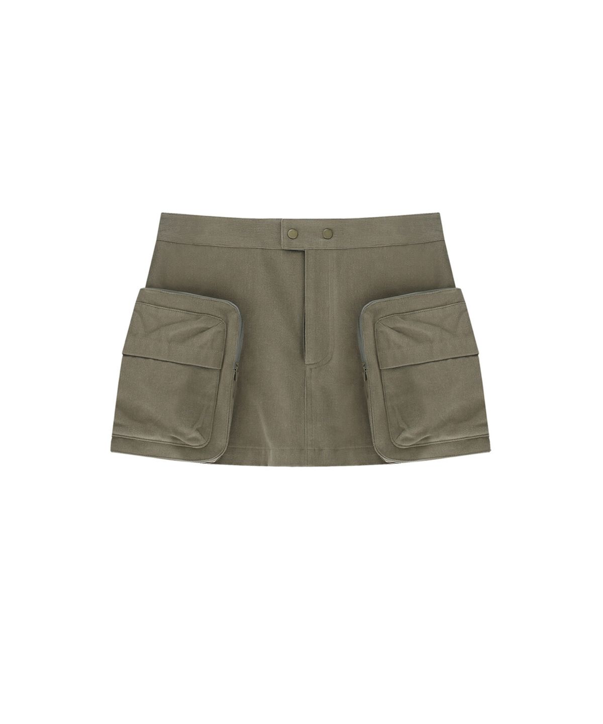 카시코(KASHIKO) Fluffy Cargo Mini Skirt Pants Khaki