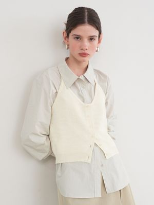 홀터넥 니트 베스트 NEK5SV206