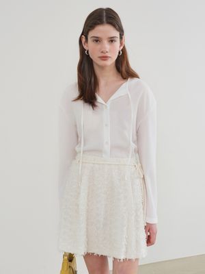 플리츠 타이 블라우스 NEW5SB216