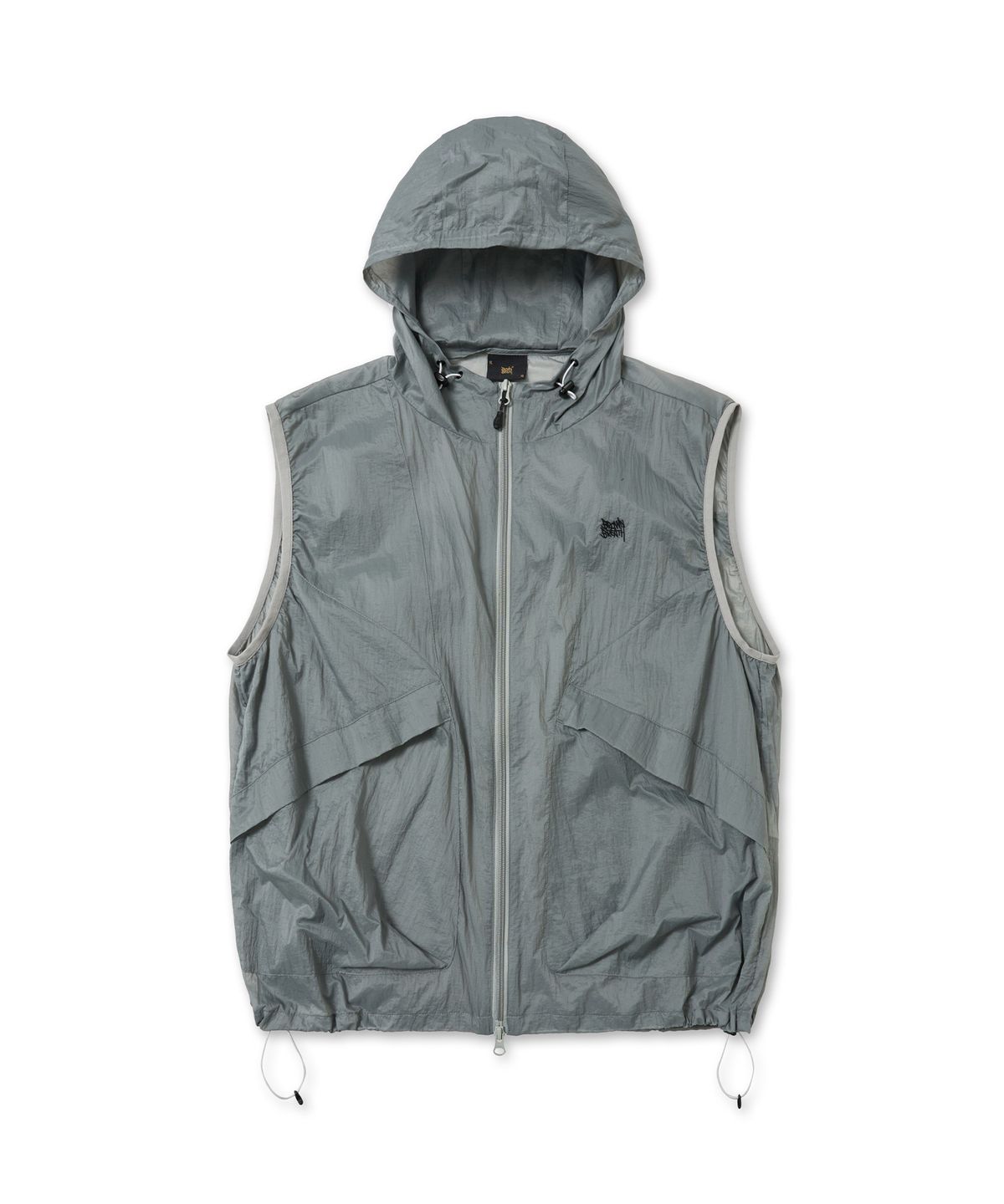 브라운브레스(BROWNBREATH) TAG NYLON HOOD VEST - LIGHT GREY