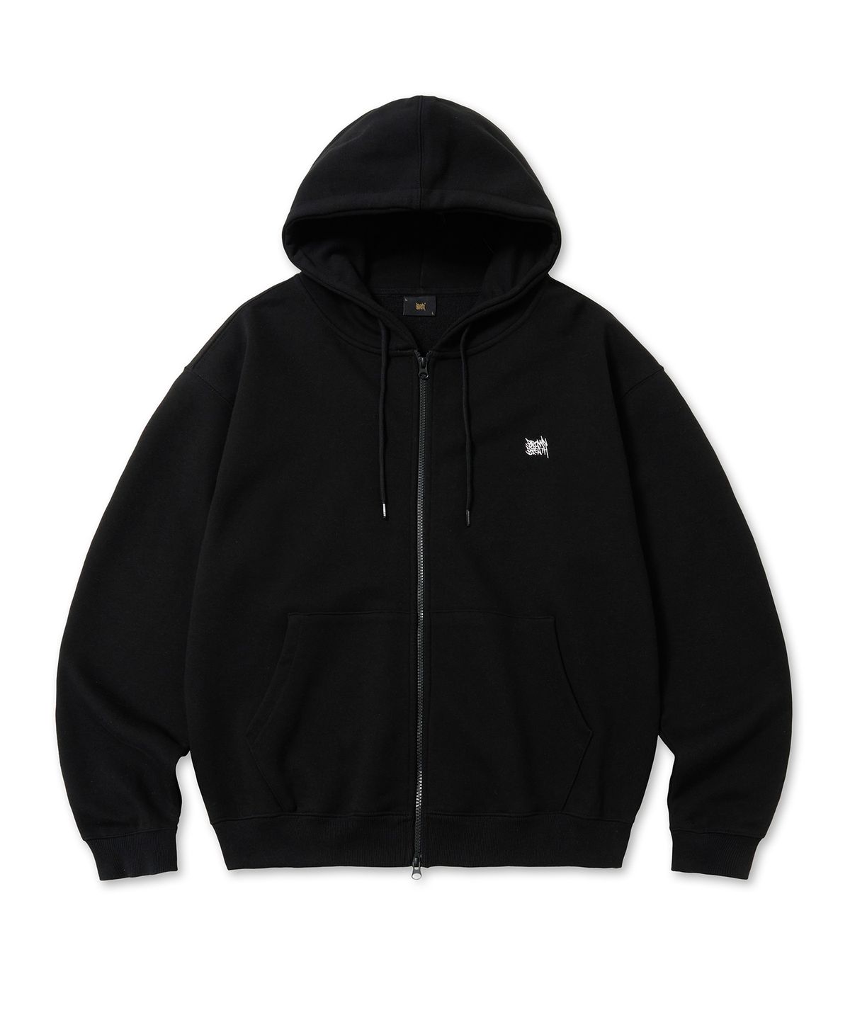 브라운브레스(BROWNBREATH) TAG HOOD ZIP UP - BLACK