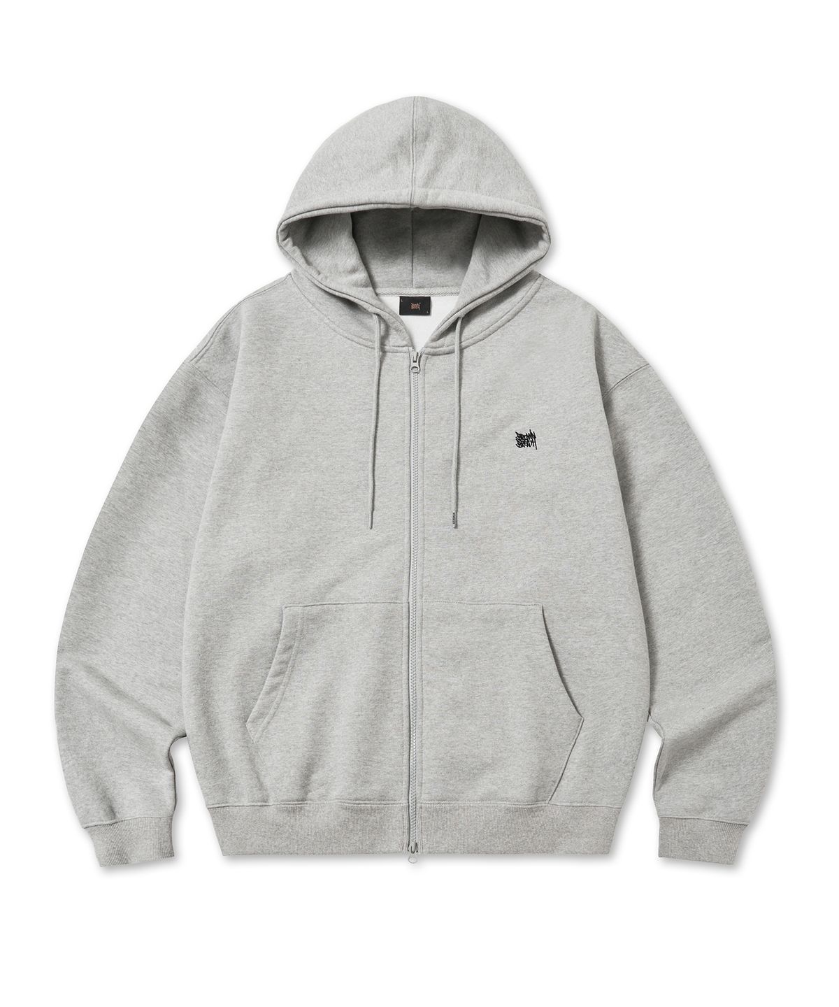 브라운브레스(BROWNBREATH) TAG HOOD ZIP UP - MELANGE GREY