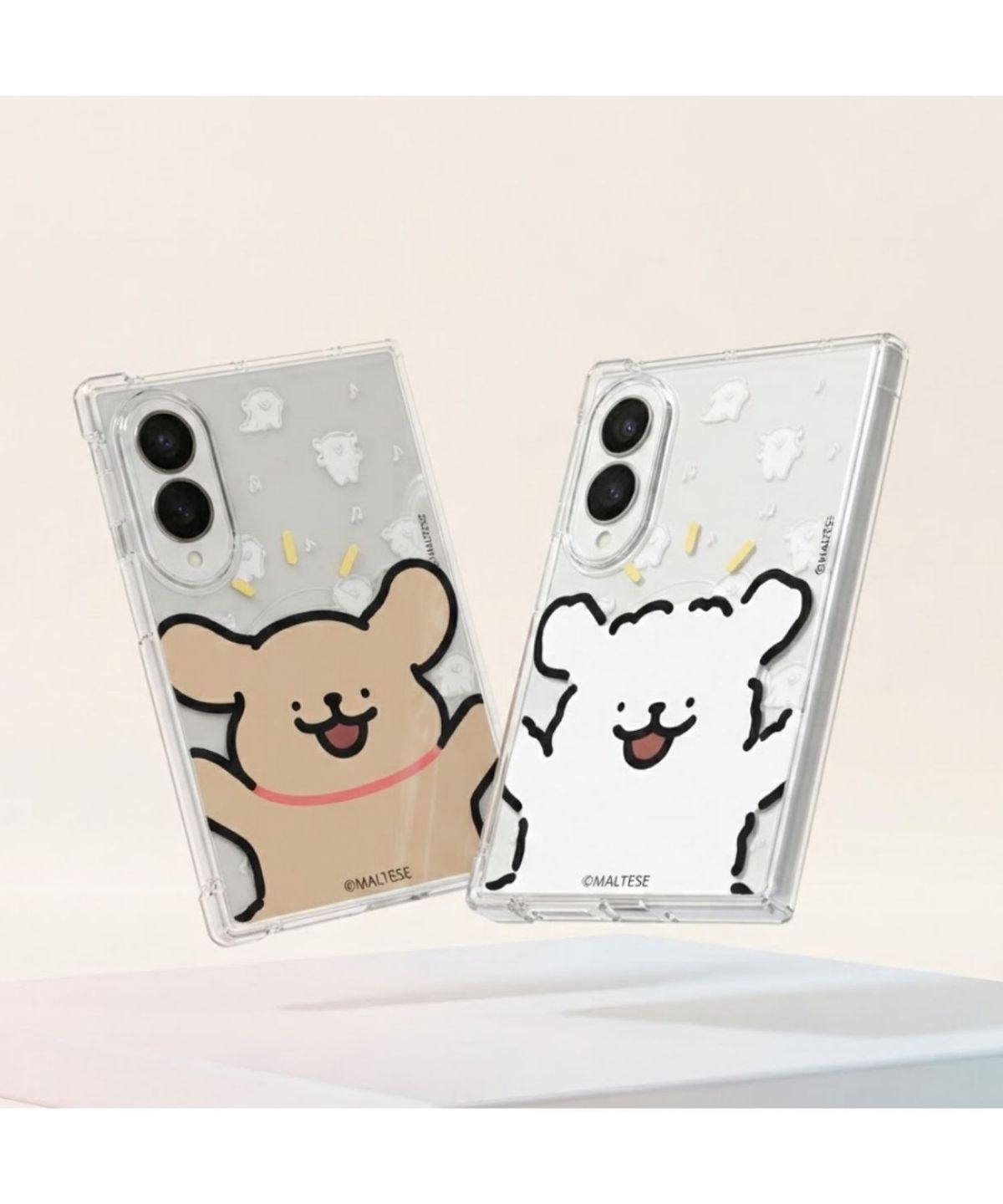 에잇클로드(8CLOTHE) 몰티즈 정품 헬로 맥세이프 젤하드 투명 케이스