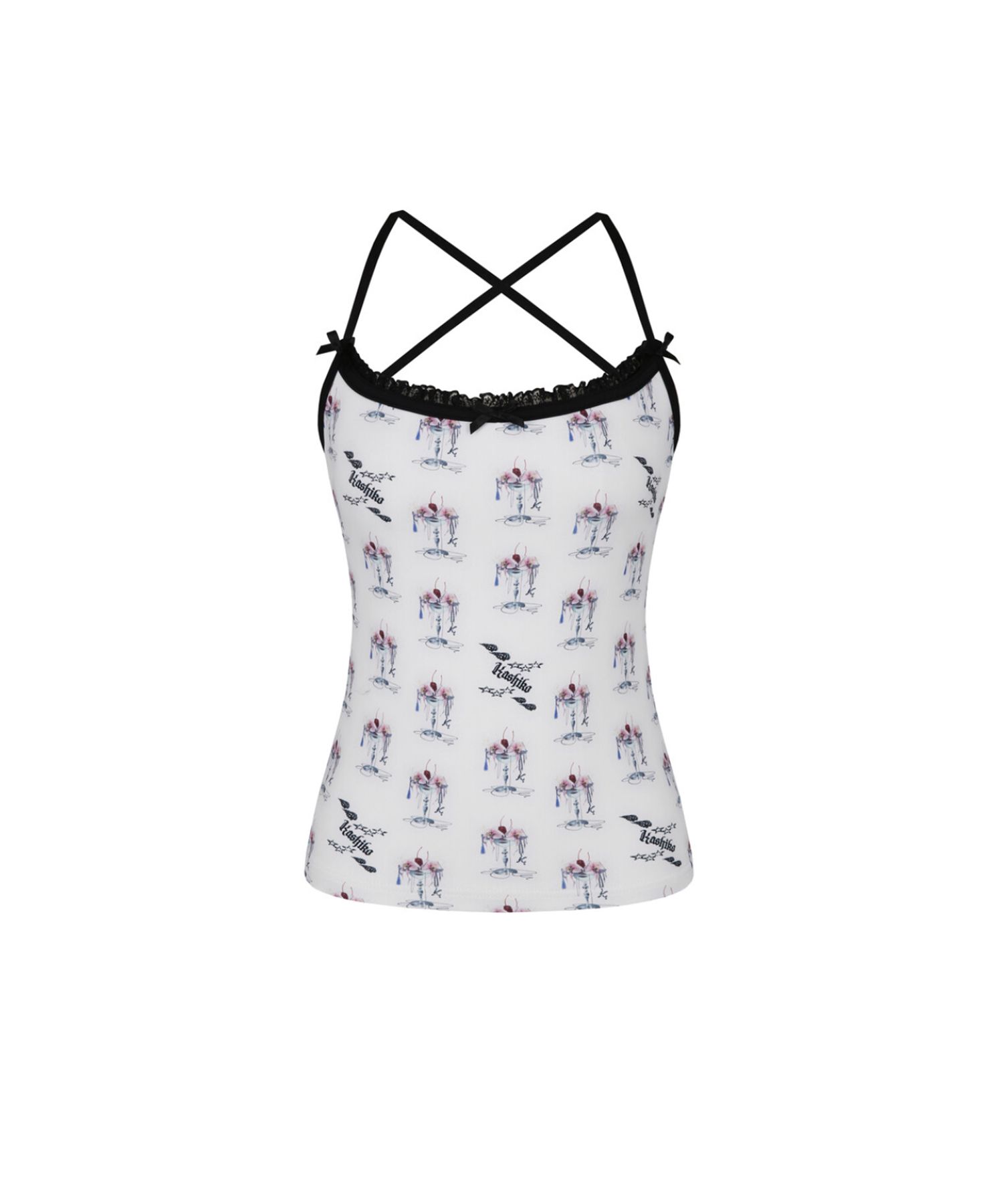 Kashiko Jewel Cocktail Sleeveless キャミソール 카시코(KASHIKO) Jewel Cocktail Sleeveless Ivory - 사이즈 & 후기