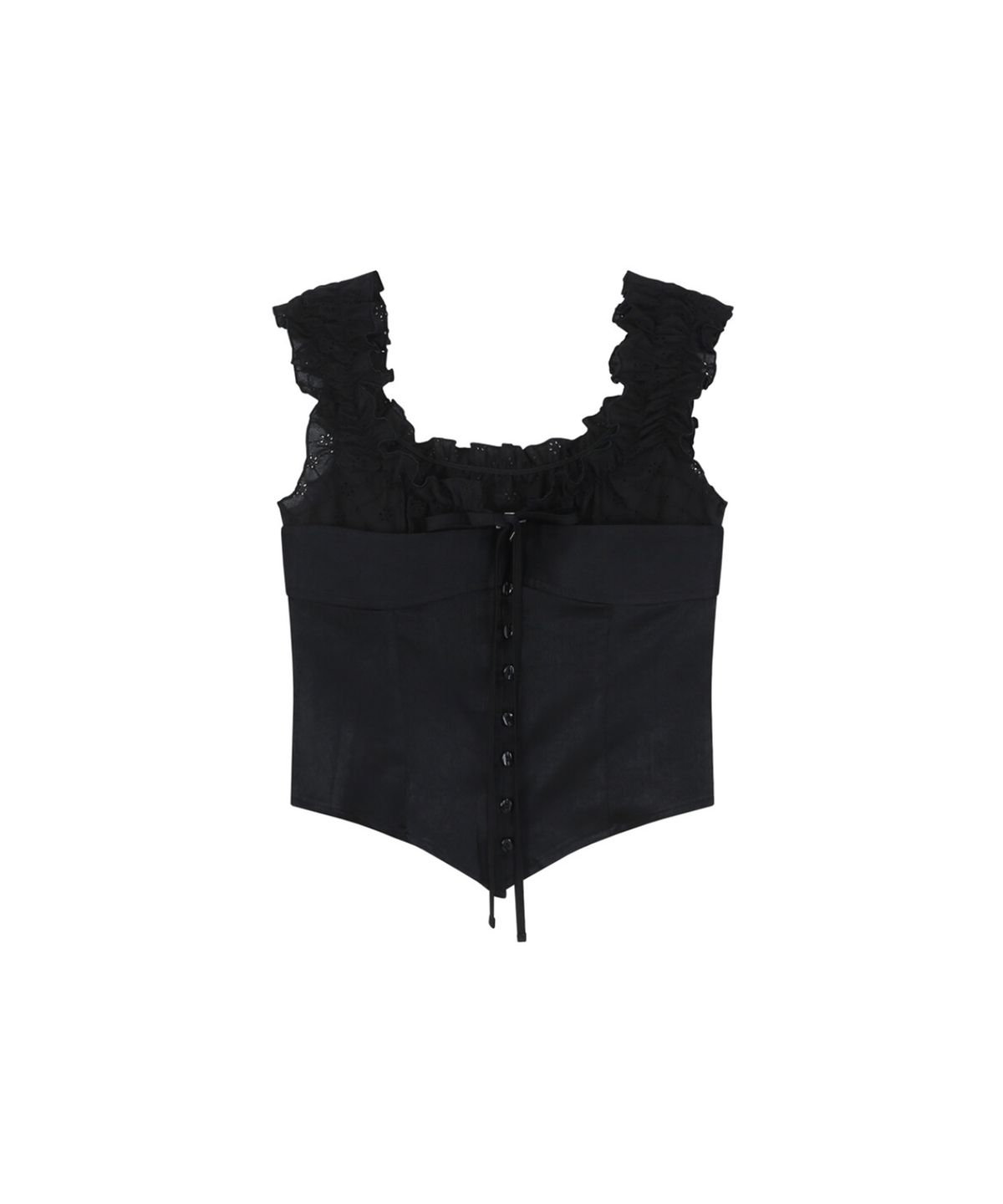 카시코(KASHIKO) Lace Layered Sleeveless Black