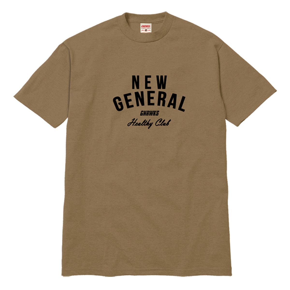 제네럴웍스(GENERAL WORKS) G-25-SS-702 프린팅 반팔 티셔츠_다크베이지
