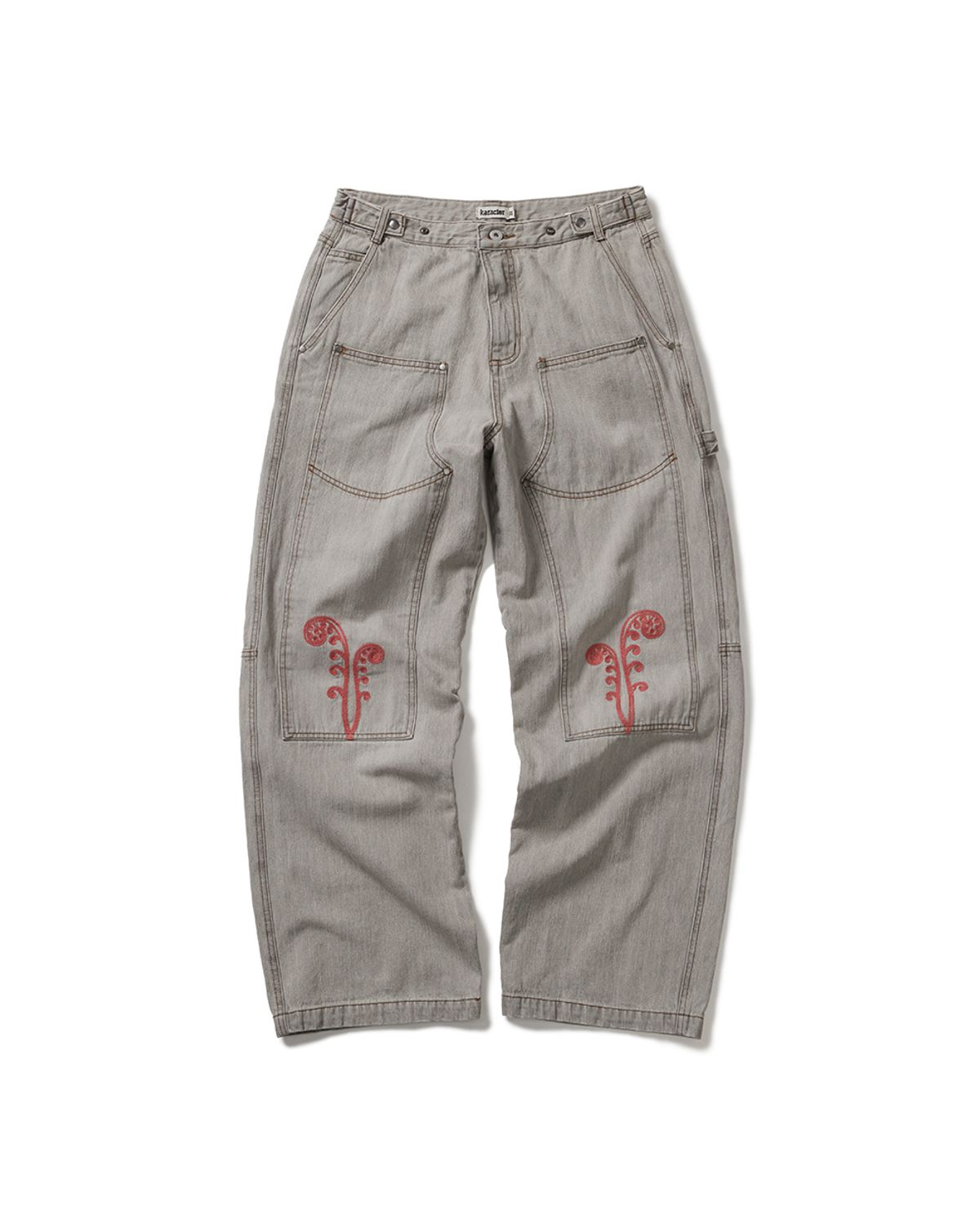 카락터(KARACTOR) Ptery double knee pants / Light gray