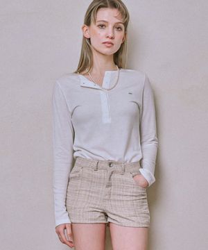 베이직 헨리 티셔츠 [화이트]