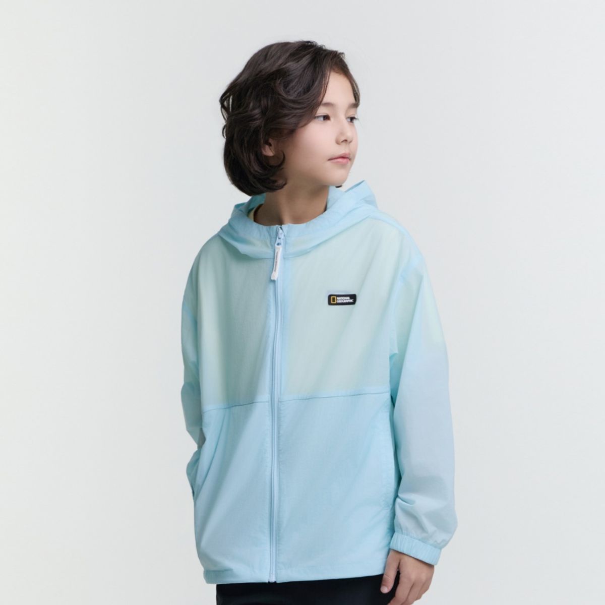 내셔널지오그래픽 키즈(NATIONAL GEOGRAPHIC KIDS) K252UJK920 초경량 바람막이 점퍼 AQUA