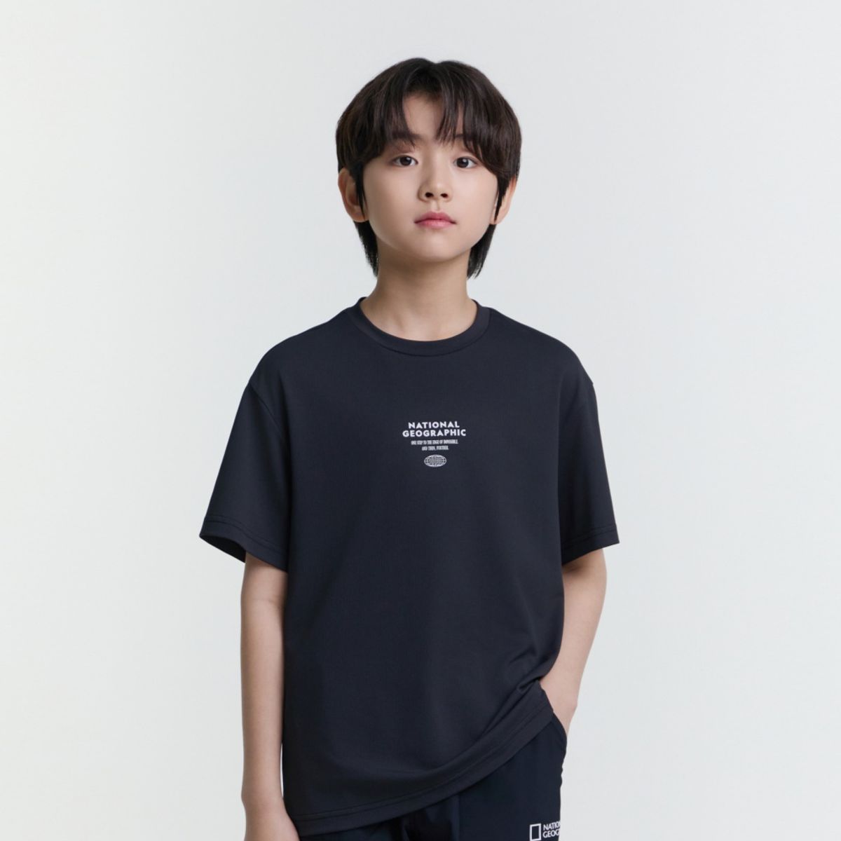 내셔널지오그래픽 키즈(NATIONAL GEOGRAPHIC KIDS) K252UTS911 프로즌 메쉬 반팔 CARBONBLACK