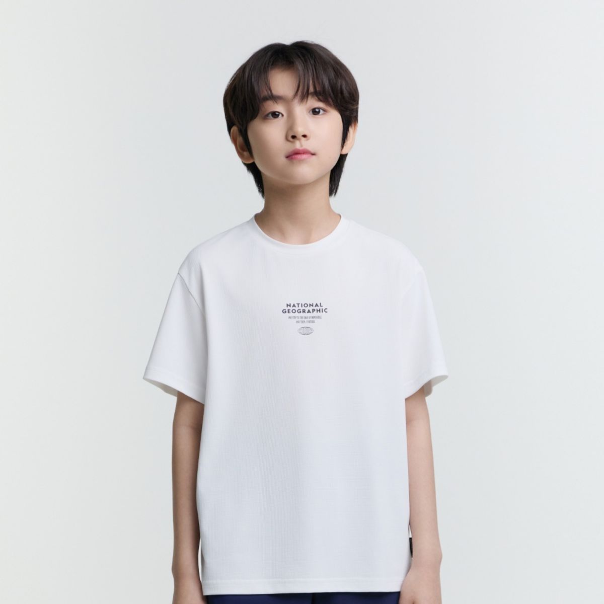 내셔널지오그래픽 키즈(NATIONAL GEOGRAPHIC KIDS) K252UTS911 프로즌 메쉬 반팔 WHITE