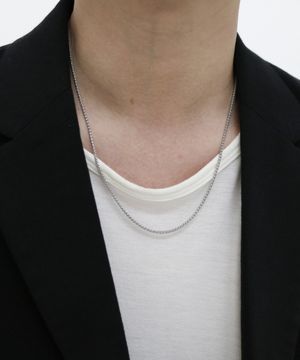 사각 체인 남자 목걸이 써지컬 스틸 CLEF Square Chain NEC