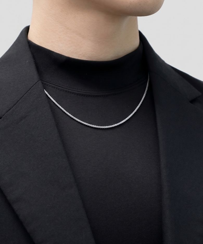 사각 체인 남자 목걸이 써지컬 스틸 CLEF Square Chain NEC