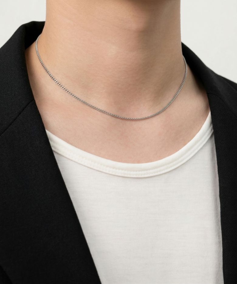 남자 체인 목걸이 써지컬 스틸 CLEF 40 Chain NEC