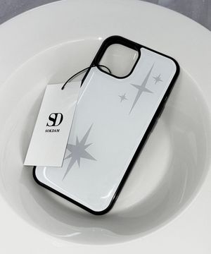 트윙클 화이트 스타 아이폰 갤럭시 에폭시 범퍼 케이스