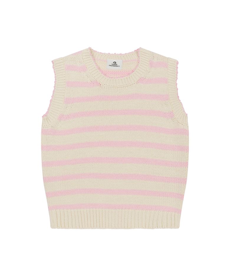 W) CANDY CROPPED VEST CREAM