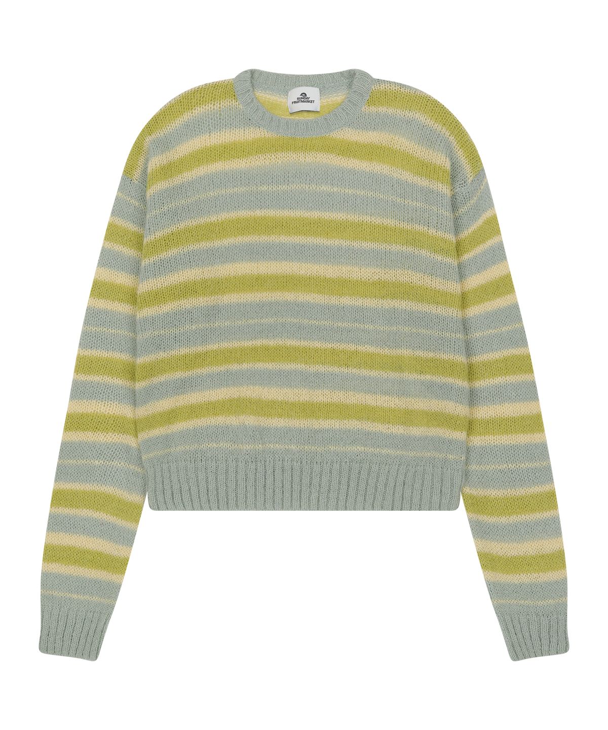 선데이후르츠마켓(SUNDAY FRUIT MARKET) STRIPE SUN KNIT CREW MINT