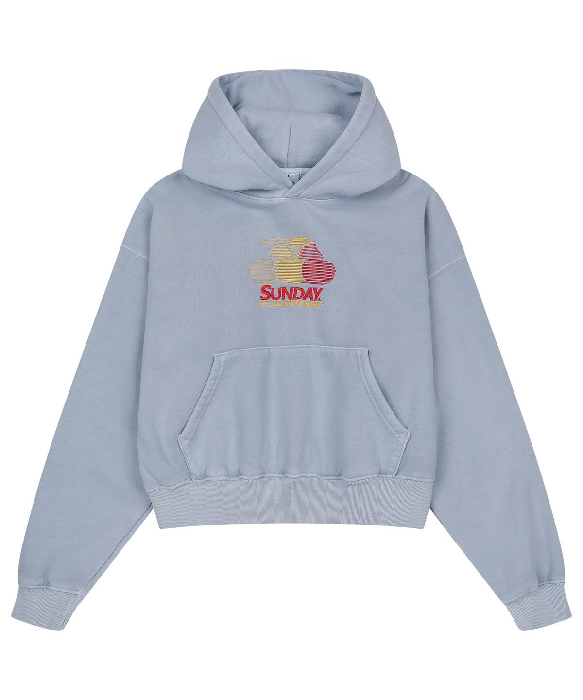 선데이후르츠마켓(SUNDAY FRUIT MARKET) W) PIGMENT CHERRY HOODIE SKYBLUE