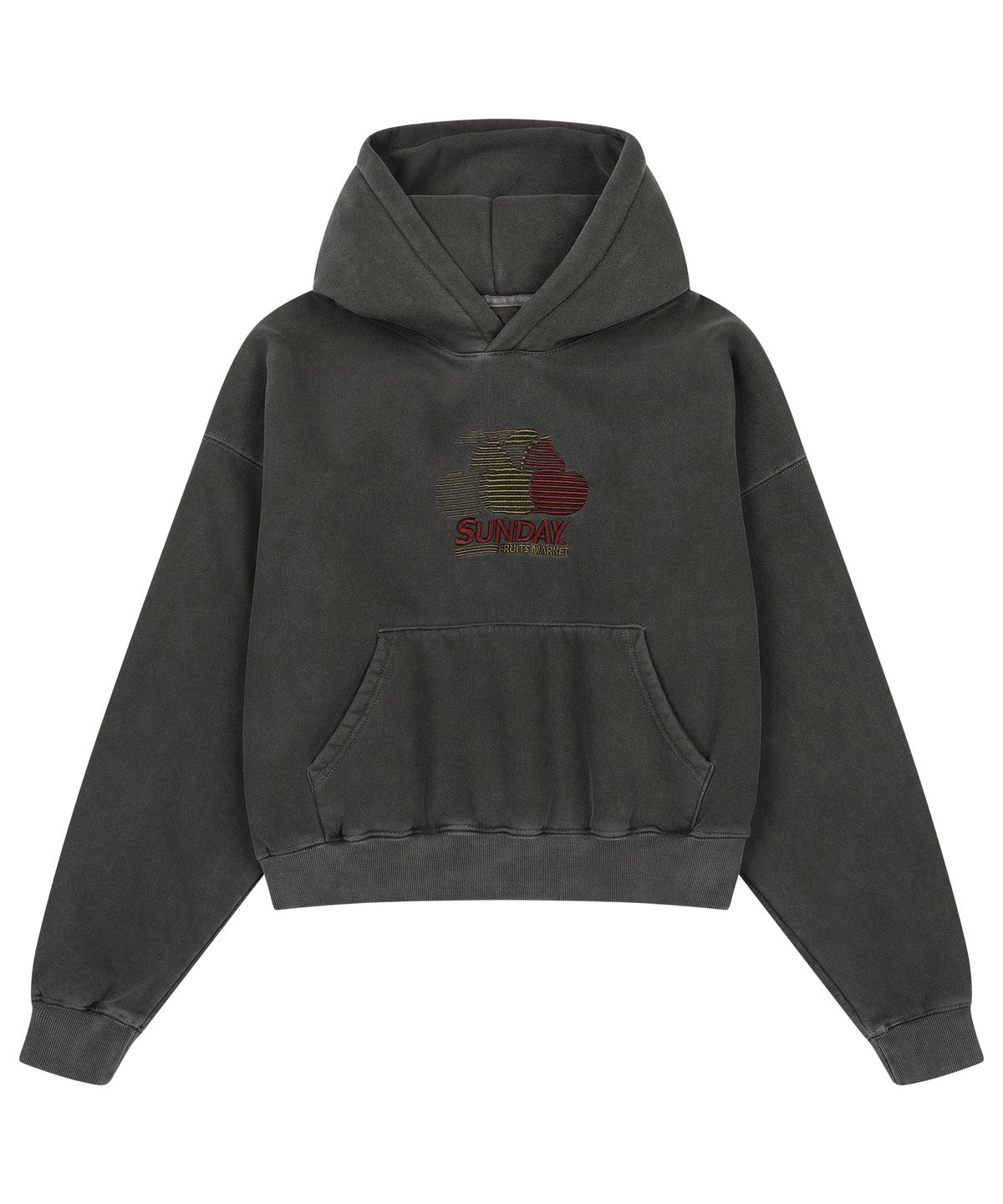 선데이후르츠마켓(SUNDAY FRUIT MARKET) W) PIGMENT CHERRY HOODIE CHARCOAL
