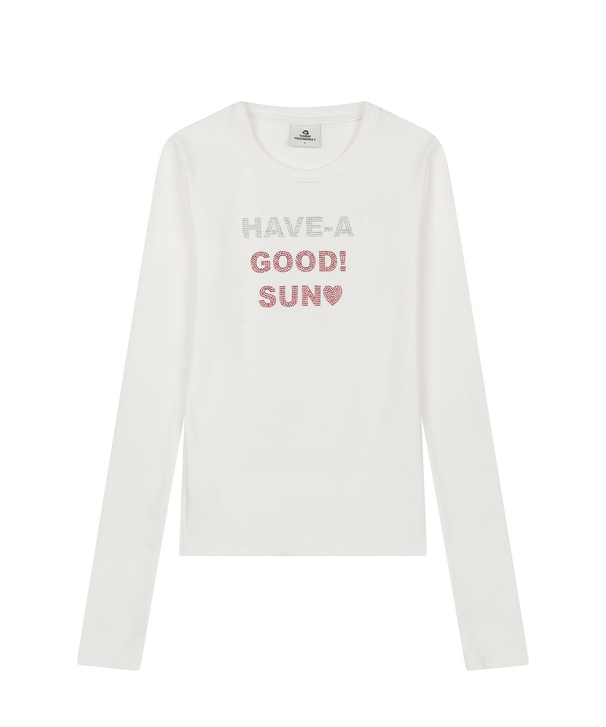 선데이후르츠마켓(SUNDAY FRUIT MARKET) W) BLING LETTER LS TEE IVORY