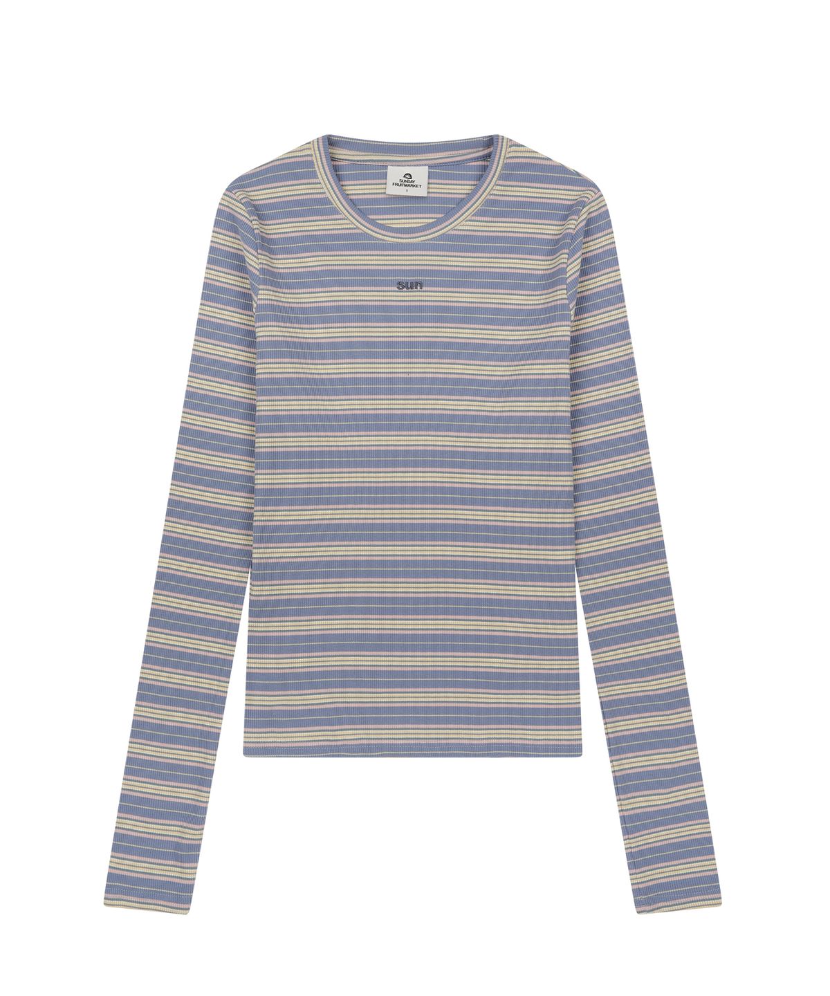 선데이후르츠마켓(SUNDAY FRUIT MARKET) W) SUN STRIPE LS TEE SKYBLUE
