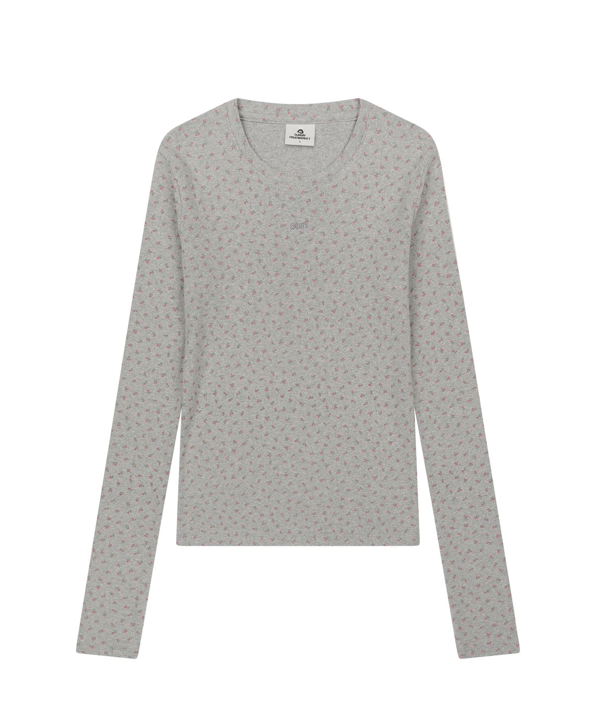 선데이후르츠마켓(SUNDAY FRUIT MARKET) W) SUN FLOWER LS TEE GRAY