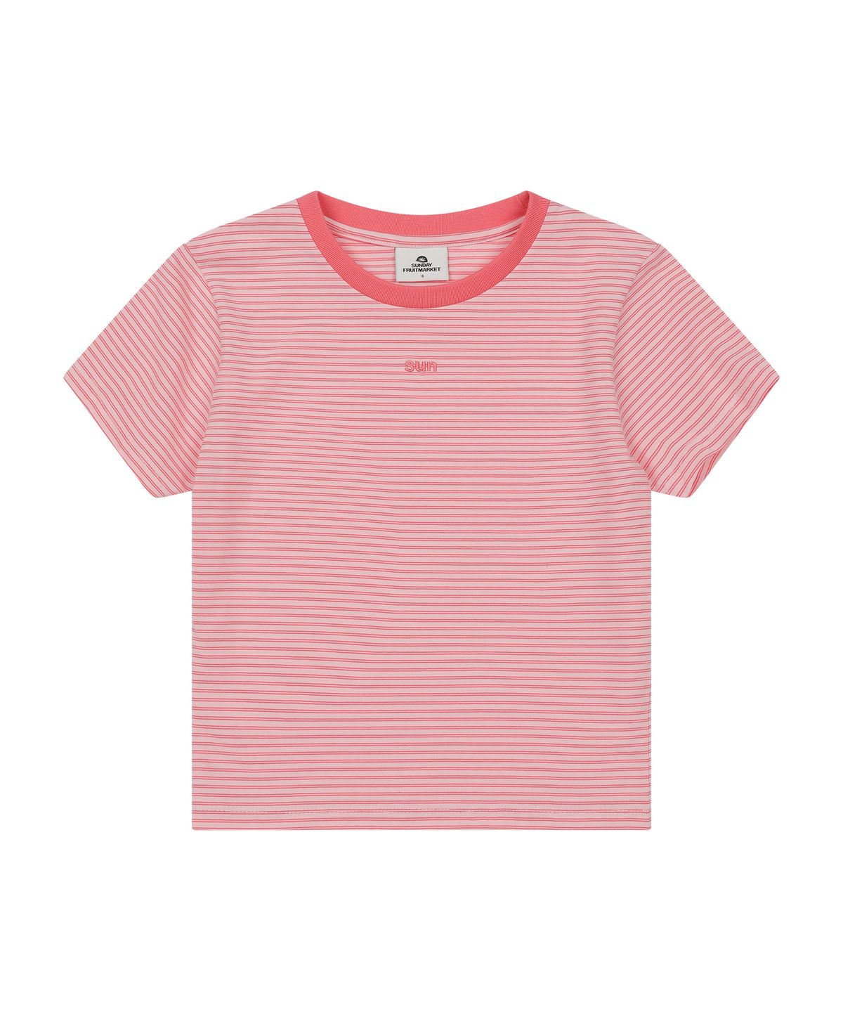 선데이후르츠마켓(SUNDAY FRUIT MARKET) W) MINI SUN STRIPE TEE PINK
