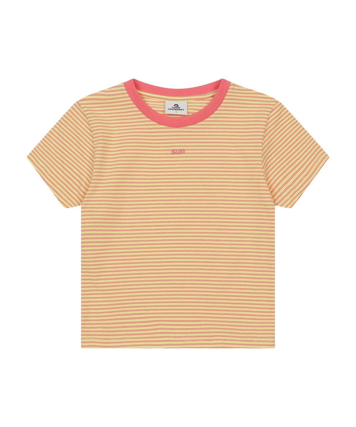 선데이후르츠마켓(SUNDAY FRUIT MARKET) W) MINI SUN STRIPE TEE LEMON