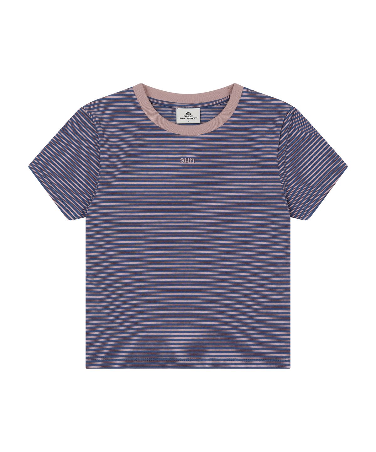 선데이후르츠마켓(SUNDAY FRUIT MARKET) W) MINI SUN STRIPE TEE NAVY