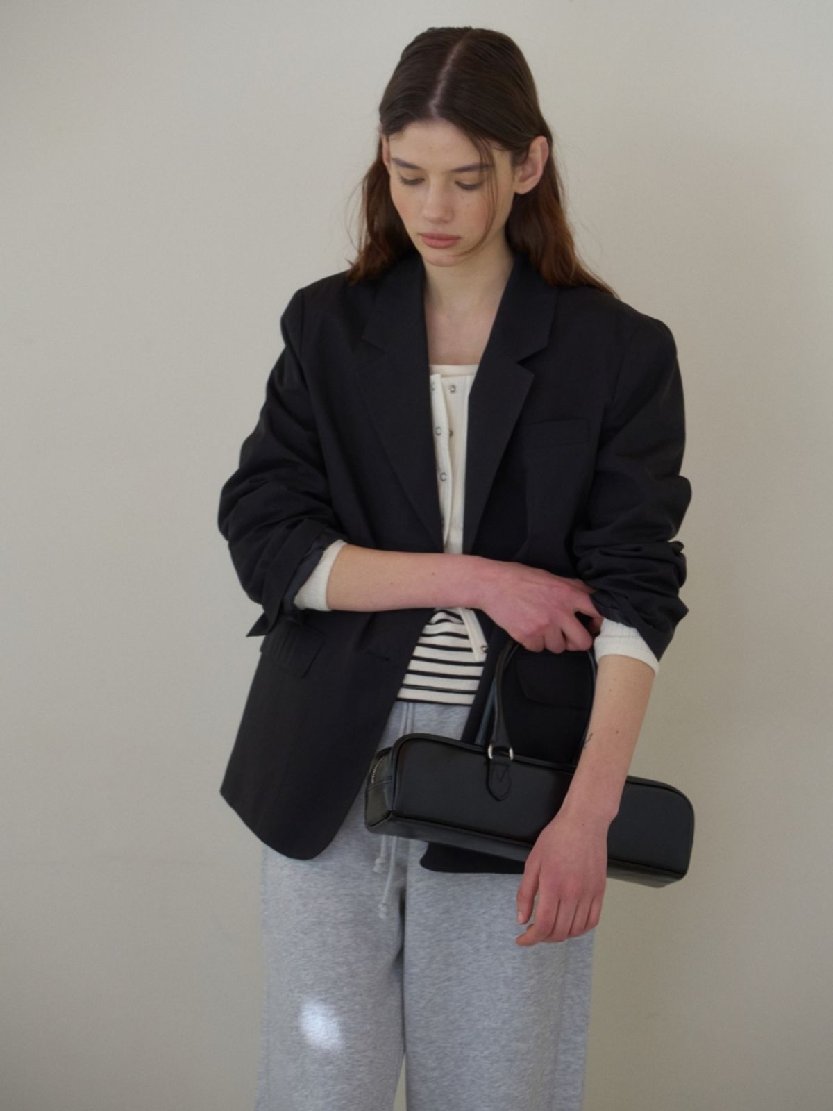 어나우트(UNNOUT) DAILY COTTON JACKET BLACK