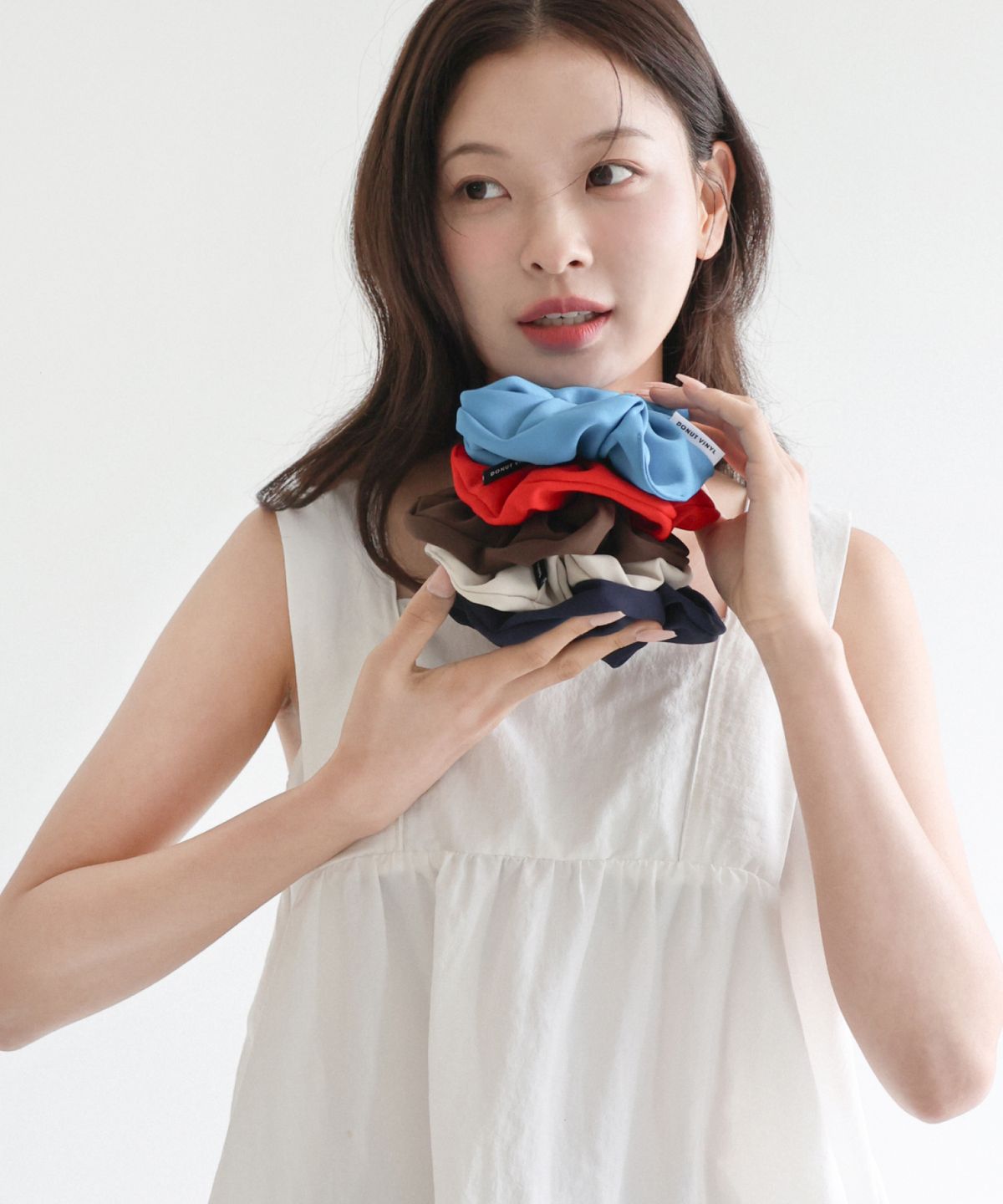 도넛바이닐샵(DONUTVINYLSHOP) summer swim scrunchie (5colors)
