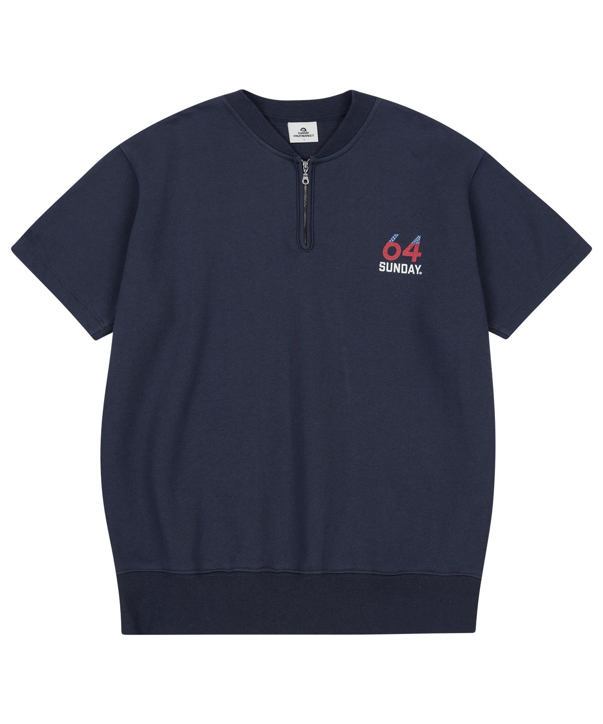 선데이후르츠마켓(SUNDAY FRUIT MARKET) FLAG HALF ZIP SWEATSHIRT NAVY