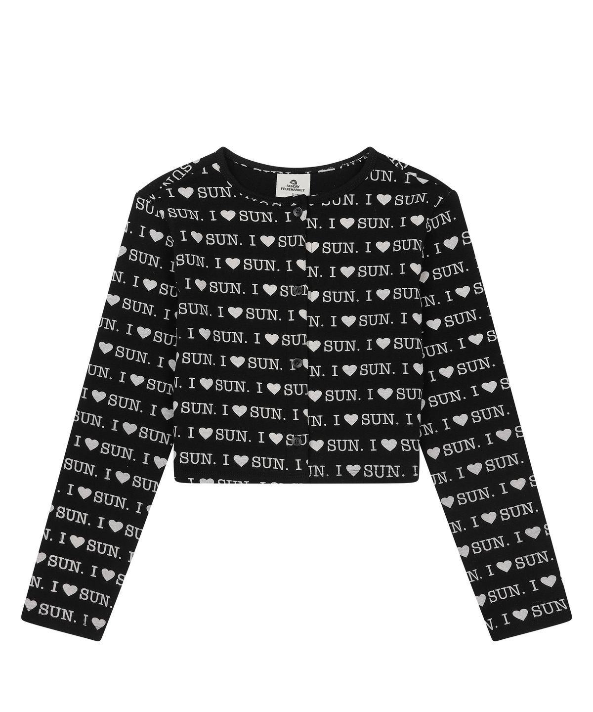 선데이후르츠마켓(SUNDAY FRUIT MARKET) W) I LOVE SUN CARDIGAN BLACK