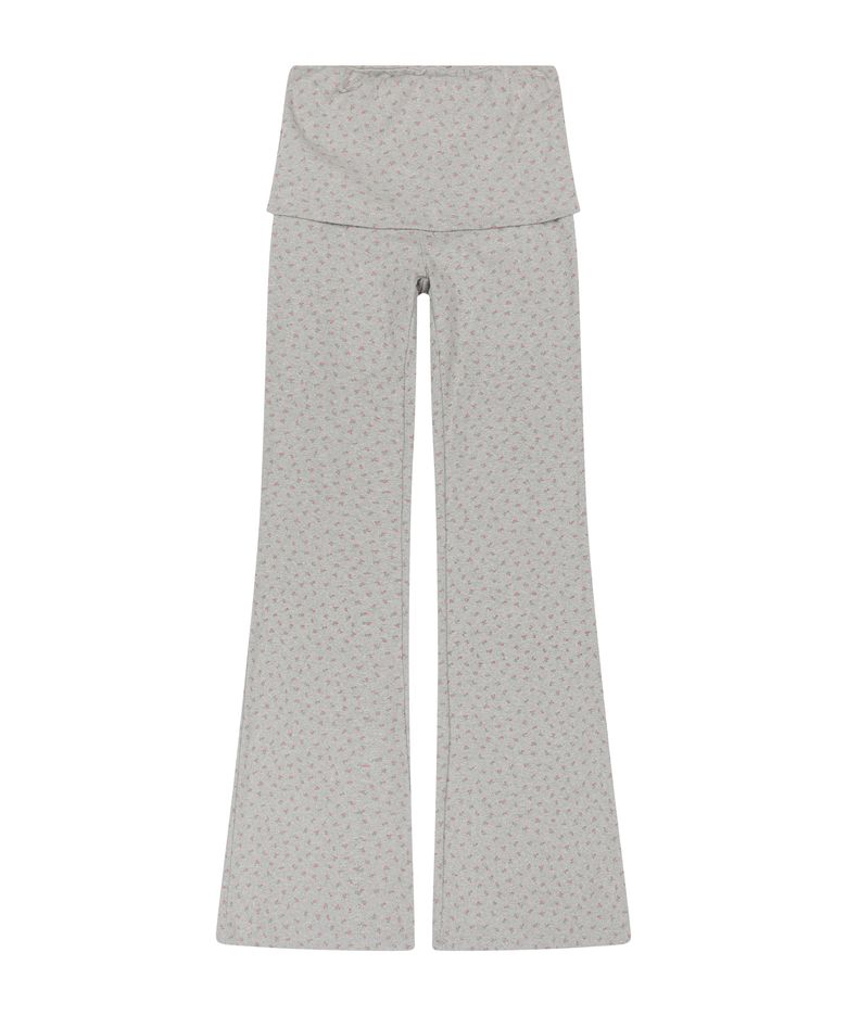W) FLOWER FLARE PANT GRAY