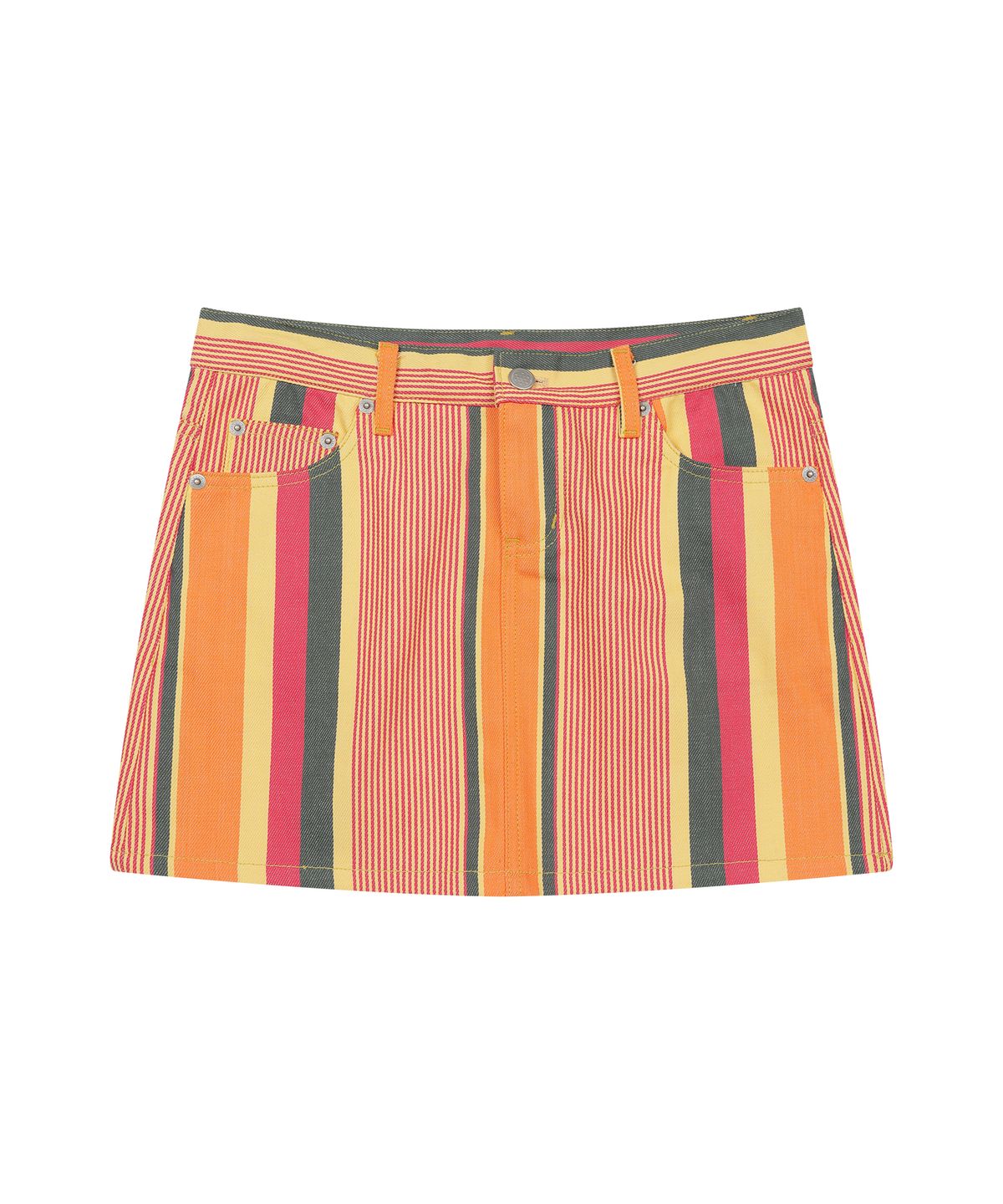 선데이후르츠마켓(SUNDAY FRUIT MARKET) W) FRUIT STRIPE SKIRT ORANGE
