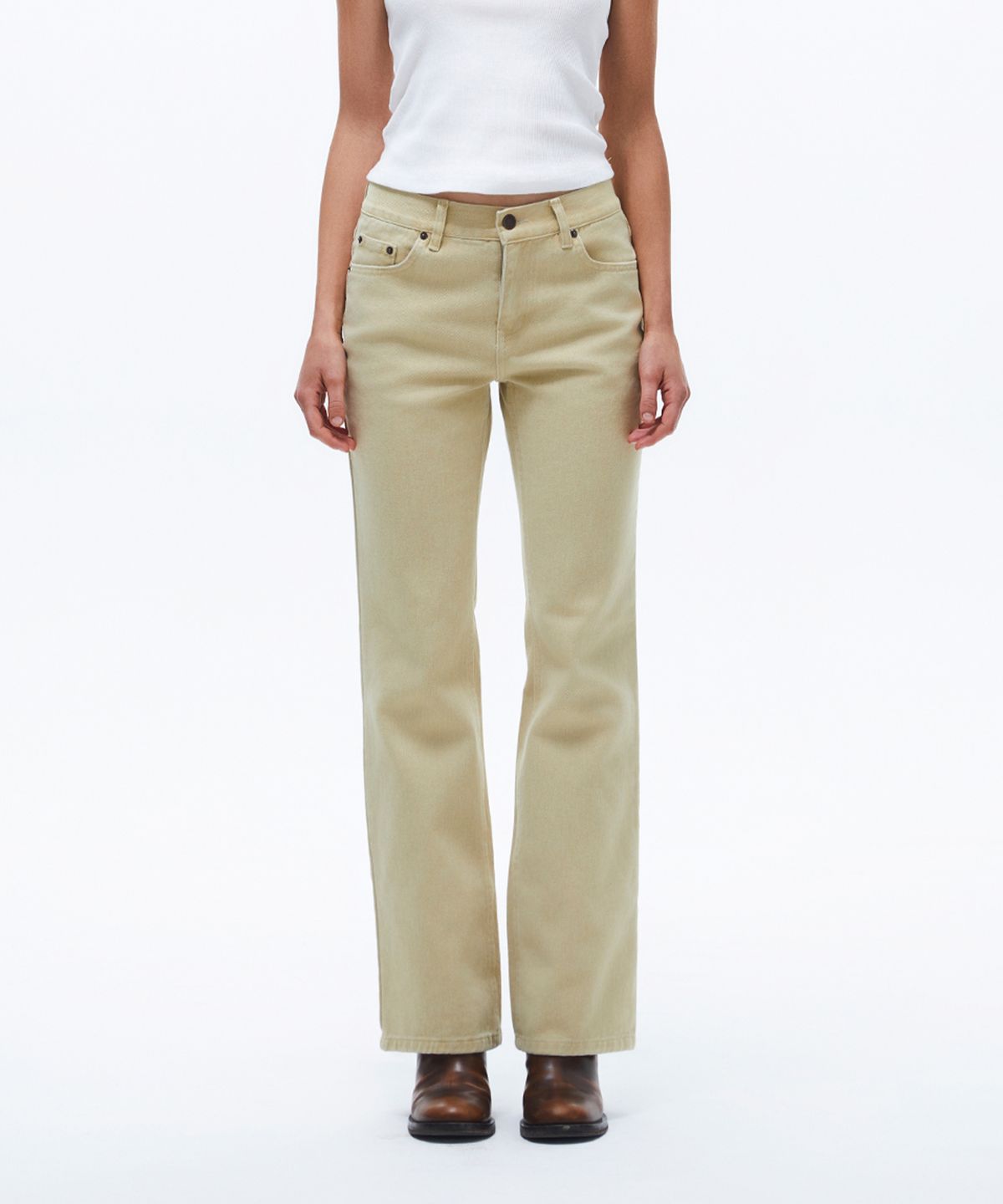 선데이후르츠마켓(SUNDAY FRUIT MARKET) W) BASIC FLARE PANT BEIGE
