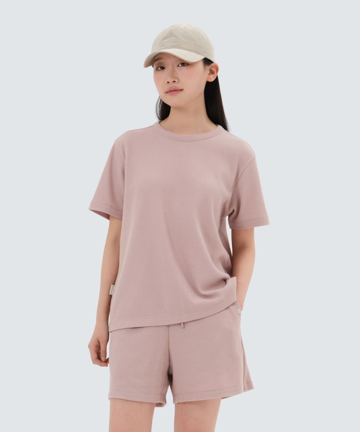 스노우피크 어패럴(SNOWPEAK APPAREL) 와플 여성 반팔 티셔츠 (S25MWFTS37) Deep Pink