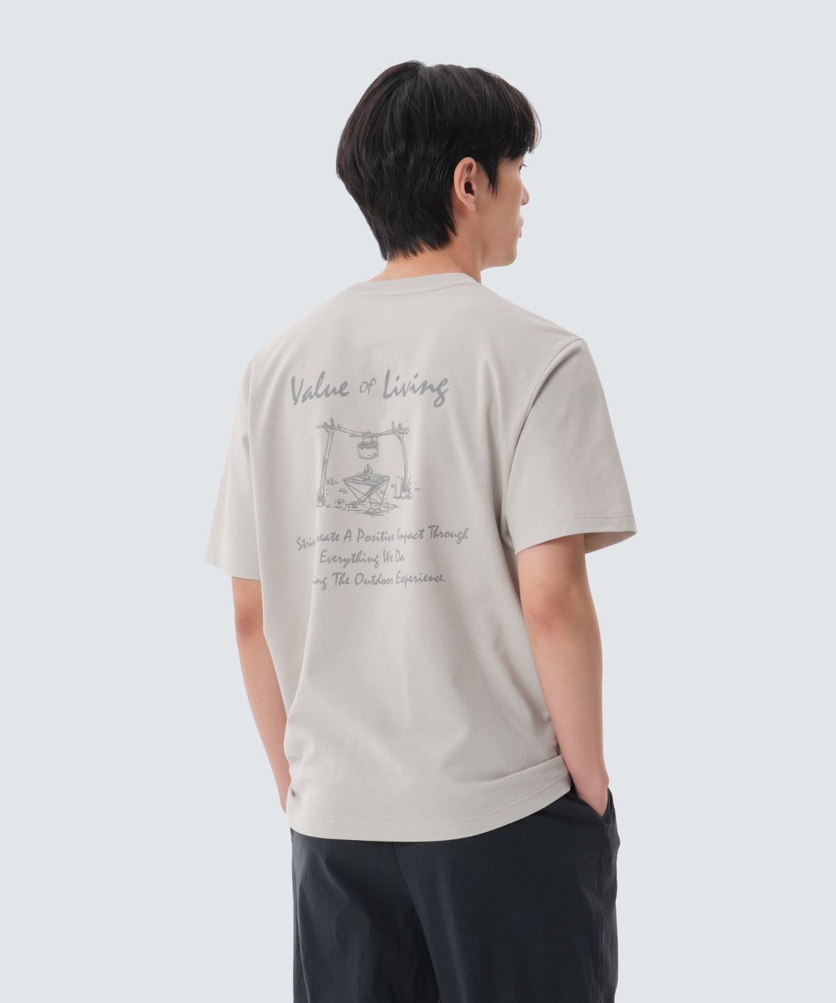 스노우피크 어패럴(SNOWPEAK APPAREL) 소로나 캠퍼 반팔 티셔츠 (S25MMFTS06) Light Beige