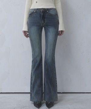 Thin Bootscut Pants VINTAGE BLUE