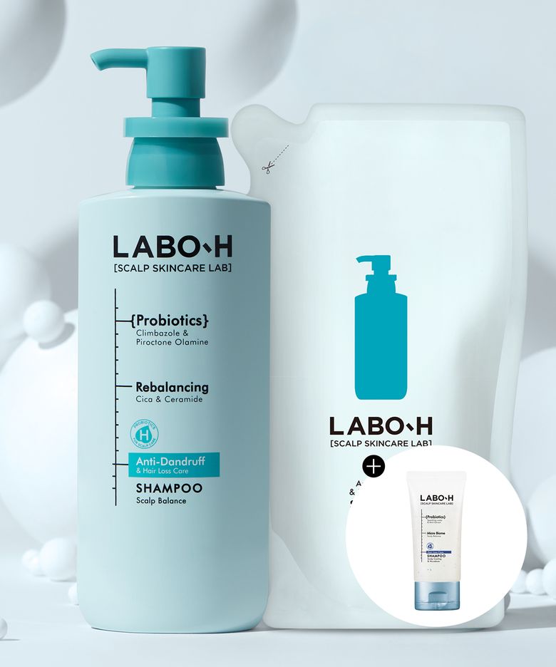 댄드러프클리닉 비듬/각질/가려움 두피케어 샴푸 (본품+리필) 400ml 2입 기획 + 증정