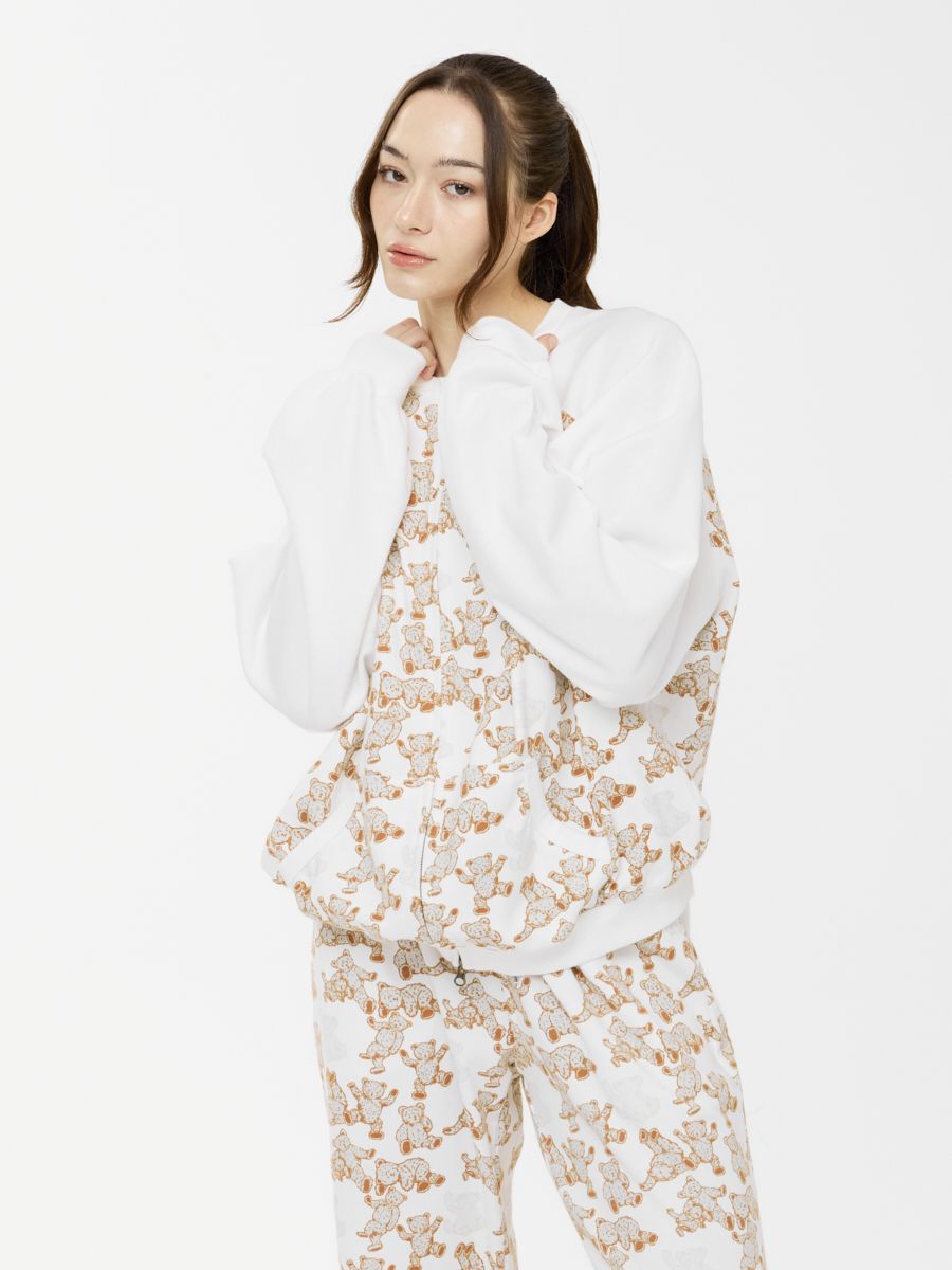 GLOWNY ♥ TEDDY JERSEY ZIP UP /追跡付 MUSINSA公式 | GLOWNY TEDDY JERSEY ZIP UP (2 Colors)