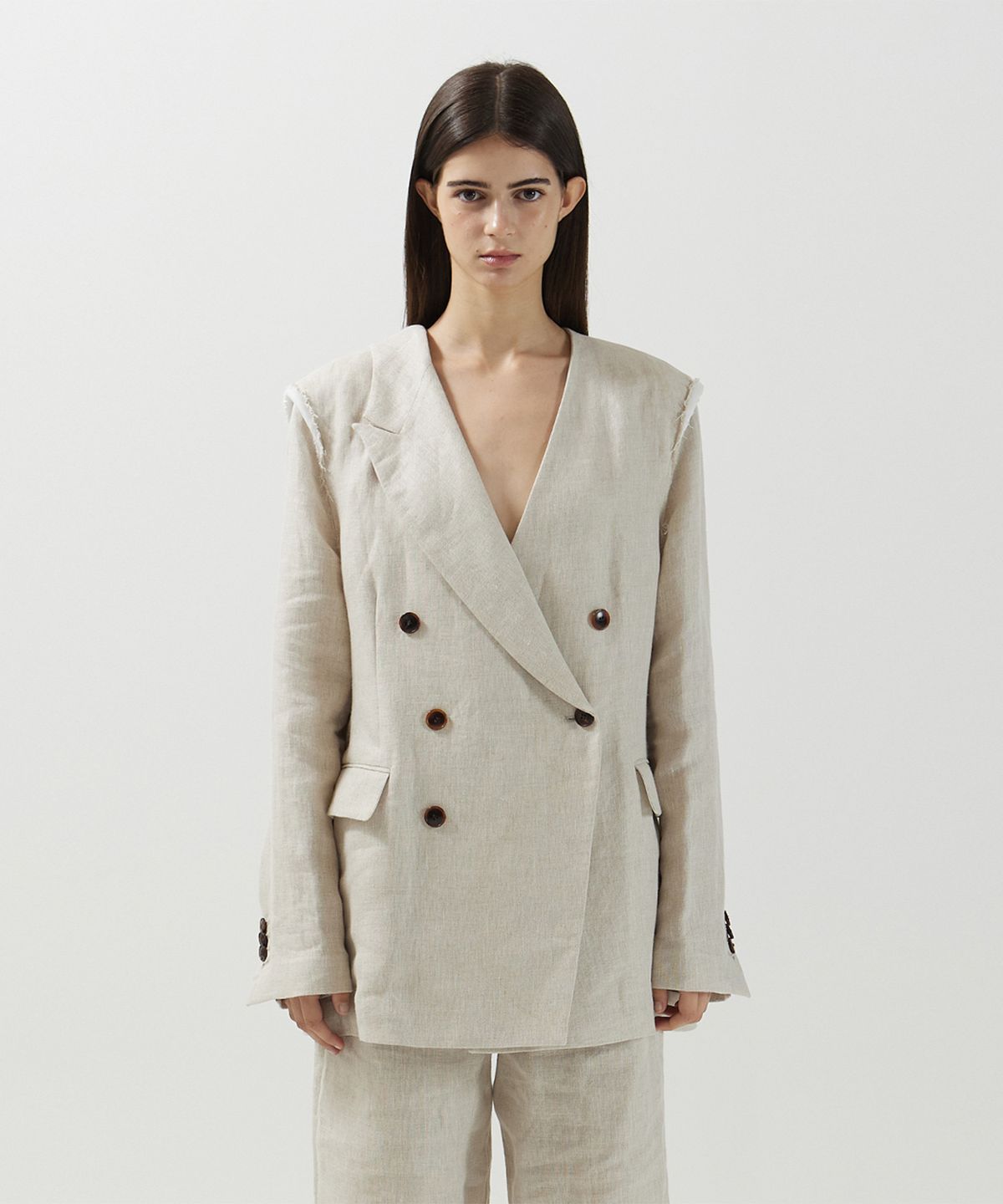 므아므(MMAM) Linen origami blazer