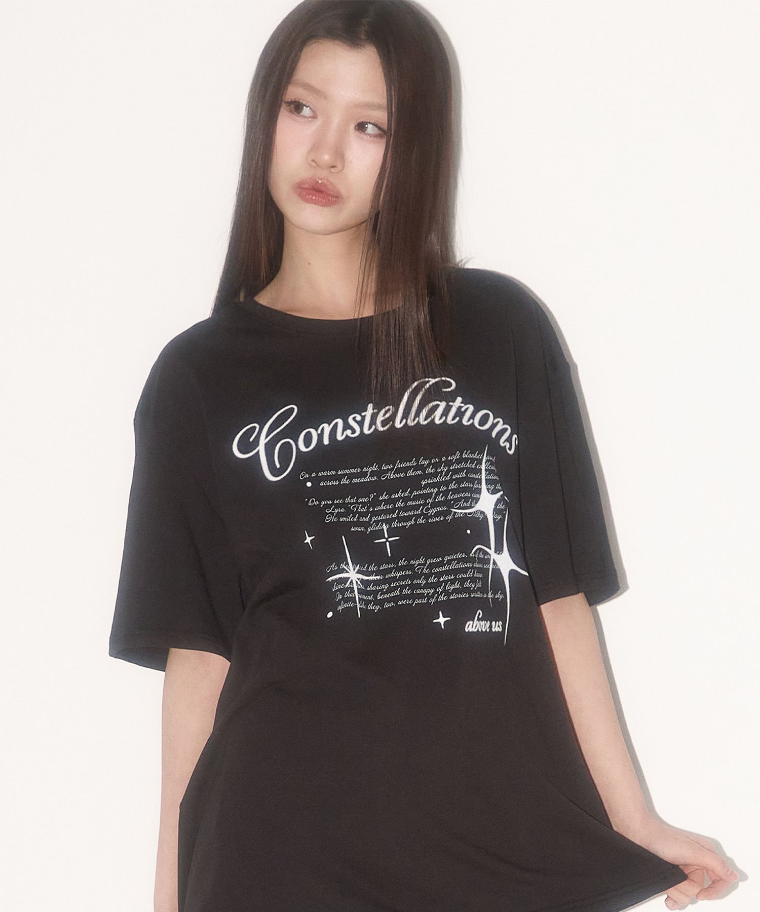 ★ILLIGO★ Lettering Overfit T-Shirt Black 25SMTOP25BK MUSINSA | ILLIGO Lettering Overfit T-Shirt Black