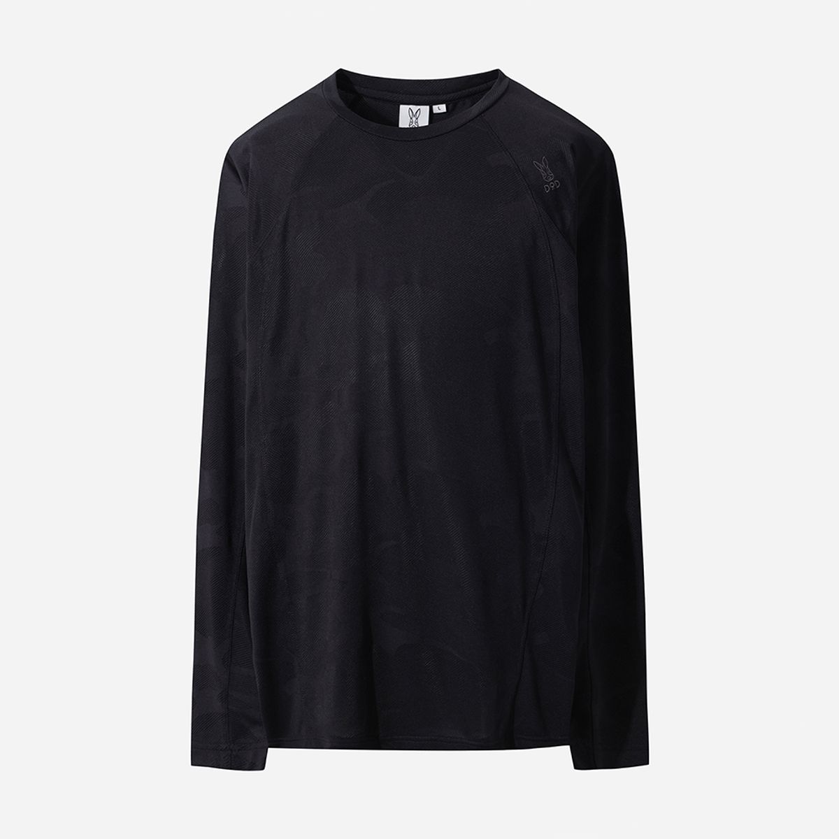 디오디(DOD) 자카드 메쉬 롱 티셔츠(BLACK)