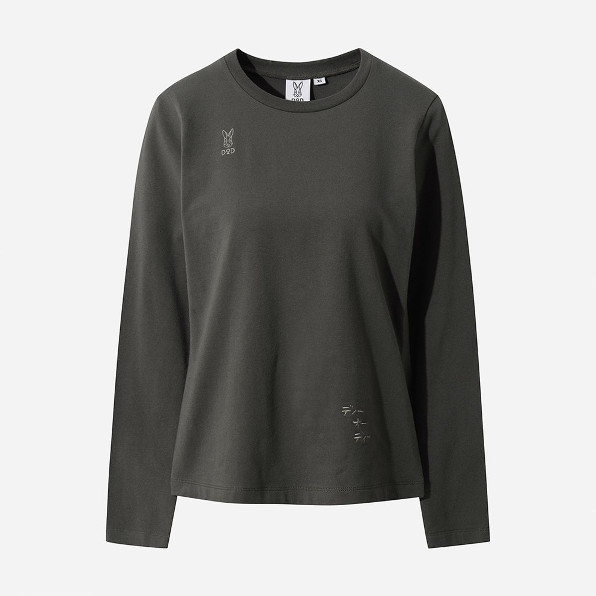 디오디(DOD) 베이직 긴팔 티셔츠 여자(D.CHARCOAL GREY)