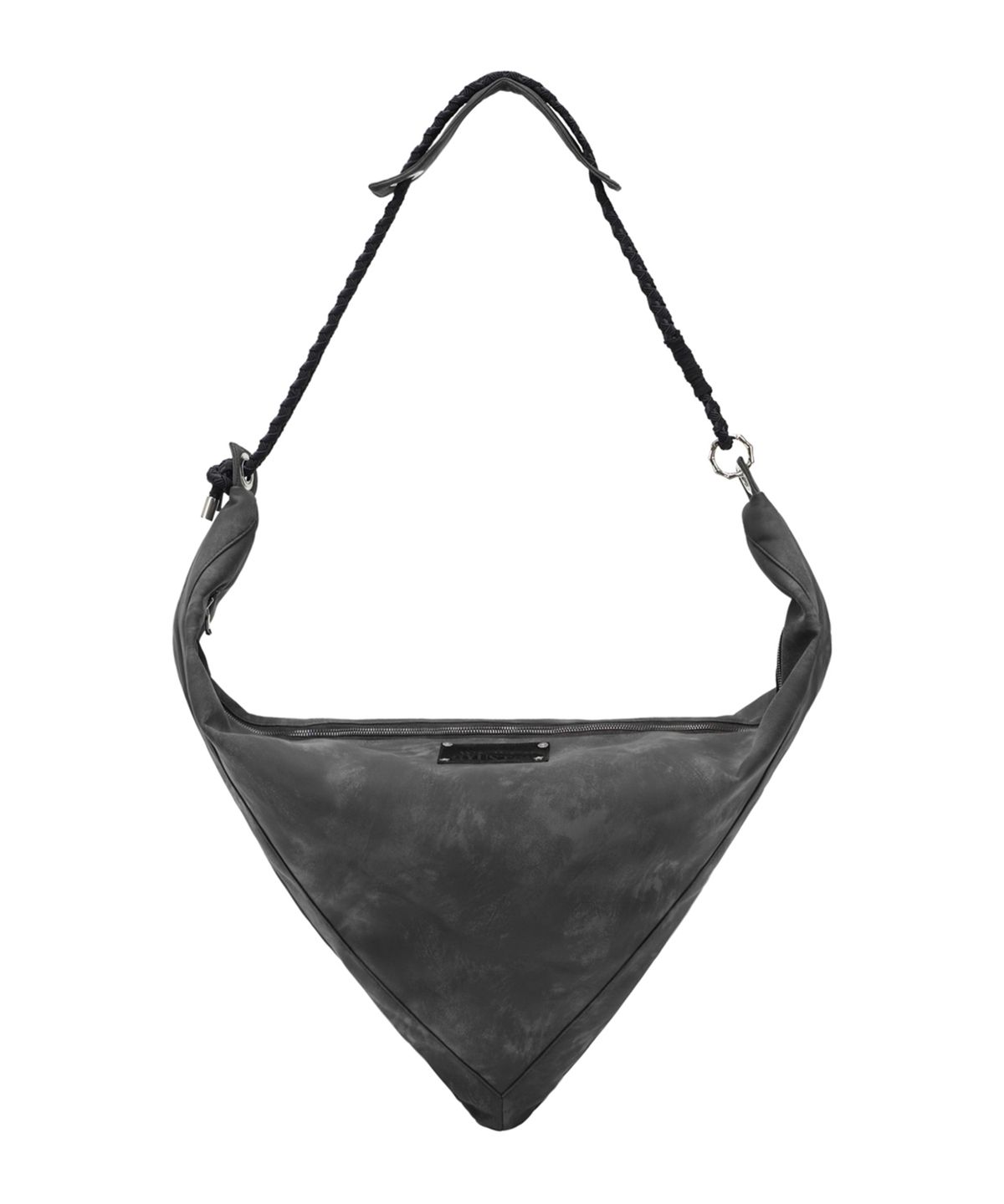웨슬리 휴스턴(WESLEYHYUSTON) Jacob leather triangle cross bag black